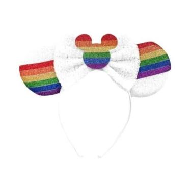 Imagem de Tiara De Orelhas Do Mickey E Da Minnie Com Laços De Lantejoulas, Acess