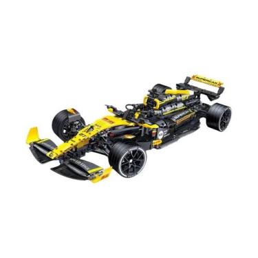 Imagem de Brinquedo De Blocos De Montar De Piloto De Corrida Renault F1 Em Escal
