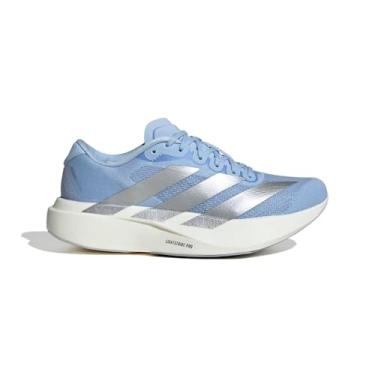 Imagem de Adidas Tênis de corrida feminino Adizero Evo Sl, Azul/prata metálico/branco, 35