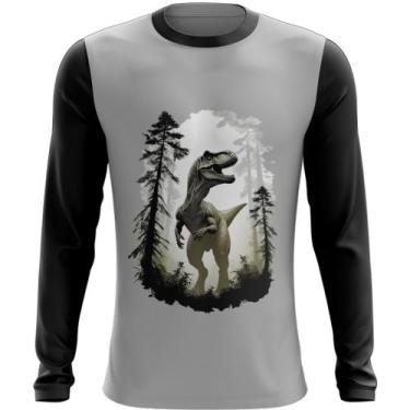Imagem de Camiseta Manga Longa T-Rex Tiranossauro Dinossauro Jurássico 2 - Kasub