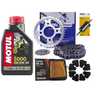 Imagem de Kit Relação, Filtros, Coxim, Óleo Titan 160/ Fan 160 16 Á 24  - RIFFEL