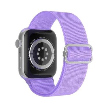 Imagem de Pulseira Ajustável De Nylon Elástico Solo Loop Para Apple Watch 49mm 4