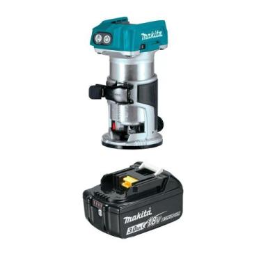 Imagem de Tupia Laminadora 6 e 8mm 18V DRT50Z + 1 Bateria 3AH Makita