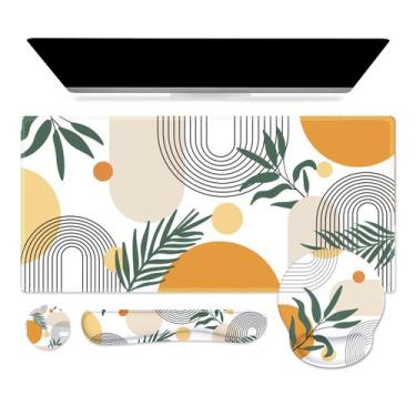 Imagem de Conjunto de mesa 4 em 1 iCasso, mouse pad XXL, apoio de pulso para tec