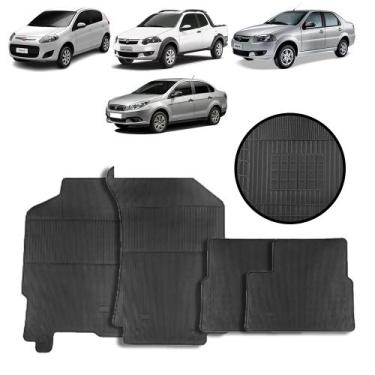 Imagem de Jogo de Tapete de Borracha Preto para Fiat Palio/strada Cd/siena/grand