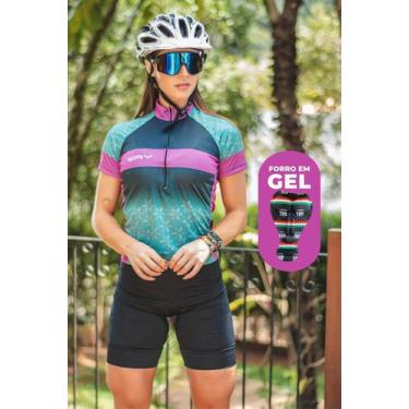 Imagem de Conjunto de Ciclismo Feminino (Todos) - Camisa e Bermuda Gel - Way, M,