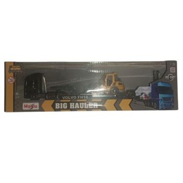 Imagem de Miniatura Caminhão Prancha Volvo Fh16 E Carregadeira Volvo Ec220E Mais