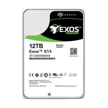 Imagem de Hd 12tb Sata 3 256mb 7200 rpm 3,5 Exos X14 ST12000NM0008 Seagate