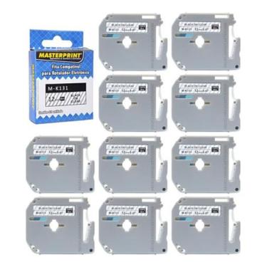 Imagem de 10 Fitas Compativel M-131 Mk131 Pt80 Pt70 Transparente - Sem marca