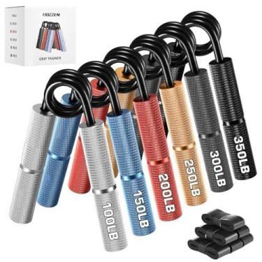 Imagem de Conjunto Grip Strength Trainer Hozzen, pacote com 6 unidades, 45-160 k