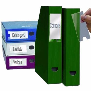 Imagem de Porta Etiquetas Auto Adesivo 46x75mm - Caixa com 102 Unidades