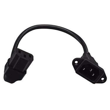 Imagem de Menolana Cabo de extensão C14 para C13 macho para cabo de extensão de computador fêmea, 30 cm