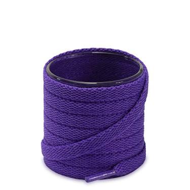 Imagem de Cadarços de sapato Shoemate cor sólida 5/16 polegadas para tênis e sapatos esportivos com 4 cadarços Aglets, 31 Purple, 50"(127cm)