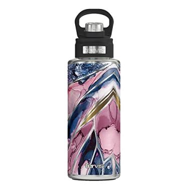 Imagem de Tervis Inkreel Butterfly Wing Copo isolado de parede tripla, garrafa de boca larga de 947 g, aço inoxidável