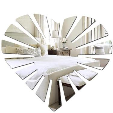 Imagem de Espelho Decorativo Decoração Coração Amor Presente - 3D Fantasy