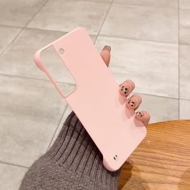Imagem de Capa sem moldura de plástico rígido fina original para Samsung Galaxy S23 S23 Plus S23 Ultra 5G S23 Plus S23ultra Matte Capas magnéticas, rosa, para Samsung S23
