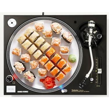 Imagem de Prato de sushi DJ Wasabi #1 bloco de raspar 1200 recordações de vinil 30,5 cm tapete deslizante toca-discos tapete de bandeja de DJ x1