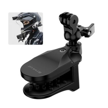Imagem de PULUZ Suporte de câmera para capacete de motocicleta para Gopro Hero 12 11 10/ Insta360 X3 / DJI Action 4, suporte de câmera de ação com rotação 360 para capacetes de liberação rápida e estável para