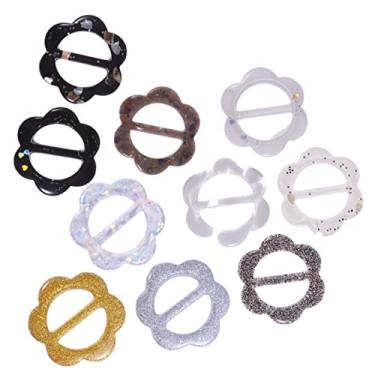 Imagem de USHOBE 10 Pcs clipes de camiseta anel de laço de cachecol anéis femininos anéis de mulher moda chinelos de casa feminina argolas fita xaile anel de resina anel de cachecol mulheres lenço