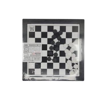 Imagem de Jogo 2em 1 Dama Trilha Dutati 32cm Tabuleiro E Peças Plasticas