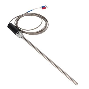 Imagem de Rosca de Termopar Tipo K Termopar de Aço Inoxidável Termopar Tipo K Sonda de Alta Sensibilidade Plug in Sensor de Temperatura 0-400°C Ampla Faixa de Medição Temperatura de Vários
