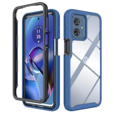 Imagem de Kukoufey Capa compatível com Motorola Moto G54 5G, capa protetora antiqueda e absorção de choque compatível com Motorola Moto G54 5G XT-2343-1 capa azul