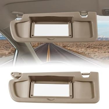 Imagem de Viseira de sol de carro adequada para Honda Civic 2006 2007 2008 2009 2010 2011‎ Viseira de sol com placa de cobertura espelhada para bloqueio da luz solar 83230-SNA-A01ZC (bege, lado direito do