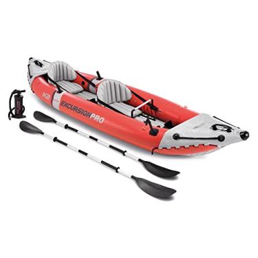 Imagem de Intex Caiaque Excursion Pro, série profissional, caiaque inflável de pesca, K2: 2 pessoas, vermelho