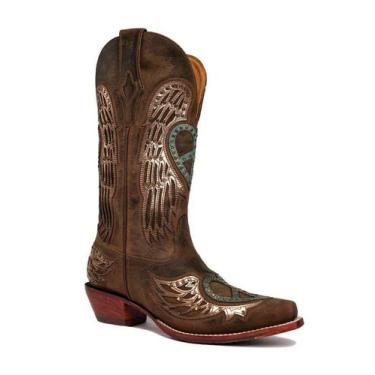 Imagem de Bota Texana Feminina Goyazes Dallas Tabaco 246805-Cc