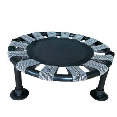 Imagem de Dynwave Crianças trampolim dobrável mini trampolim silencioso portátil antiderrapante tubo de aço resistente cama redonda salto para fitness ao ar livre