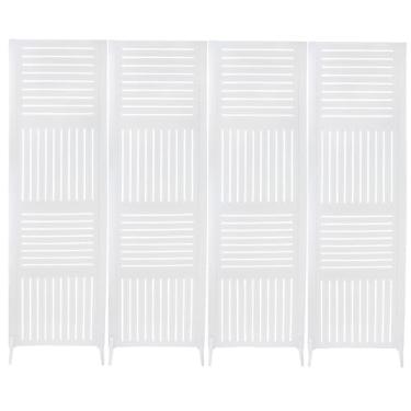 Imagem de 4 Biombo Pintado Divisoria Separador de Ambiente MDF Com Pés Preto ou Branco (Horizontal Vertical, Branco)
