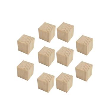 Imagem de Luwecf Blocos de Madeira, Cubos, Blocos de Contagem, Blocos Quadrados, Blocos de Empilhamento para Projetos DIY, Jogo, Pintura de Cubos, Decoração,