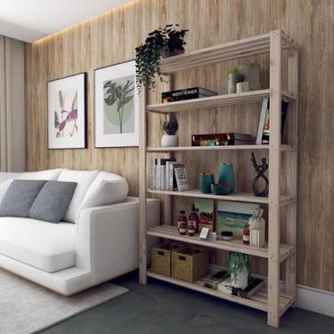 Imagem de Expositor Estante Pinus Sapateira 6 Prateleiras Madeira - Technox