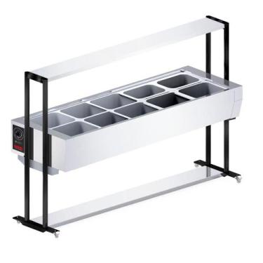 Imagem de Buffet térmico Saro 10 cubas com tampa Inox 127V BF1011