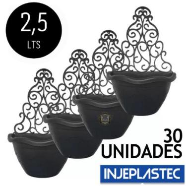 Imagem de Conjunto 30 Vasos De Planta Parede Modelo Arandelas Flores Com Suporte