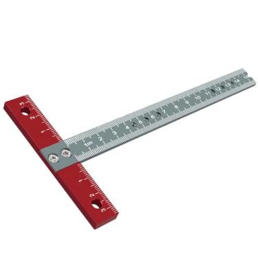 Imagem de Régua Quadrada T, Régua T de Liga de Alumínio, Régua de Arquiteto, Régua de Desenho, Ferramenta de Desenho de Desenho de Carpintaria de Metal Com Escala para Arquiteto