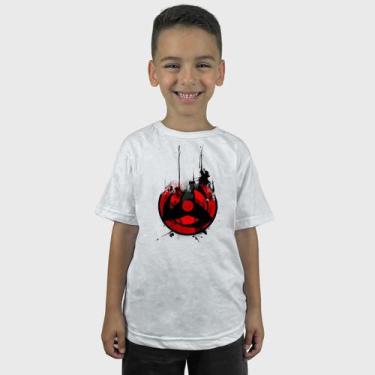 Imagem de Camiseta Infantil Menino Estampa Olho Mangekyo Sharingan itachi Geek -