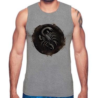 Imagem de Regata Escorpião Sígno - Foca na Moda, Cinza, GG