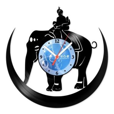 Imagem de Relógio De Parede Disco Vinil Animais - Elefante Indiano - VAN-188 - M