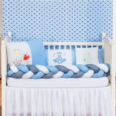 Imagem de Kit Berço Trança Leão Selva 6 Peças Com Enchimento Preço Baixo - Bruce