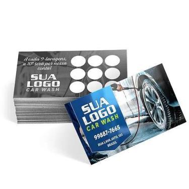 Imagem de CARTÕES DE VISITA COUCHÊ 300G VERNIZ UV TOTAL FRENTE 4x1 Mil - Corpel