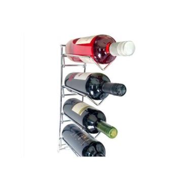 Imagem de Adega Aramada Cromada Suporte Garrafas Vinho - Duler
