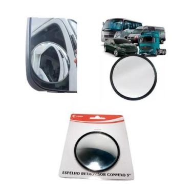 Imagem de Espelho auxiliar convexo unitário retrovisor universal 7,5cm - CINOY