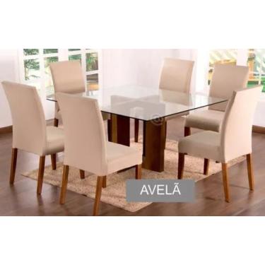 Imagem de Capa Pra Cadeira Jantar Para Mesa 6 Lugares Malha Gel - Tati Enxovais,