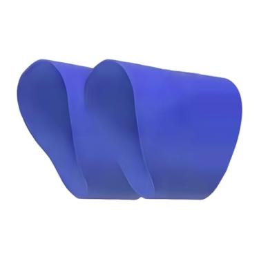 Imagem de Deevoka Faixas de renda de futebol, capas de renda de chuteira de futebol, capas de cadarço de silicone flexíveis para treinamento de jogos para adultos, Azul