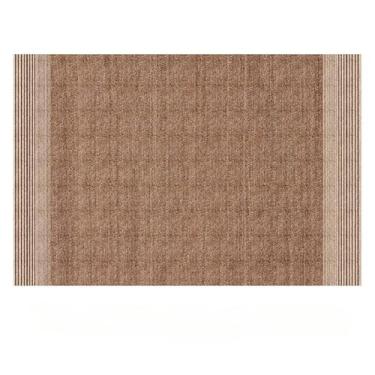 Imagem de Tapete marrom minimalista para sala de estar, grande, sem padrão, cor sólida, para quarto, retrô, escuro, resistente a manchas, para casa, QM1441, QD, A, 140 x 200 cm, 55 x 79 pol.