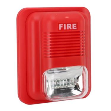 Imagem de Alarme de Incêndio, Som e Luz, Sirene Estroboscópica de Aviso de Incêndio, Som Alto, Sirene de Aviso de Incêndio para Edifícios Residenciais