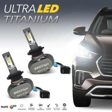 Imagem de Par Lâmpadas H7 Farol Baixo Polo Ultra Led Titanium 10000 Lumens Forte