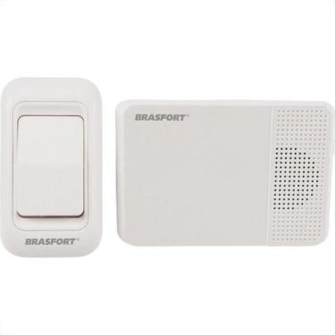 Imagem de Campainha Sem Fio Brasfort Pilha/Pilha 52 Tooues Branca 7890