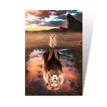 Imagem de Quadro Decorativo Leão Da Tribo De Judá 60x40cm Para Decorar Sua Casa 